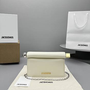 JACQUEMUS | La Petite Pochette Logo Plaque Shoulder Bag White