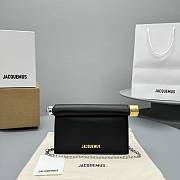 JACQUEMUS | La Petite Pochette Logo Plaque Shoulder Bag Black - 1