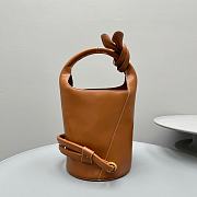 JACQUEMUS | Mini Knotted Bucket Bag Brown - 4