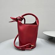 JACQUEMUS | Mini Knotted Bucket Bag Red - 5