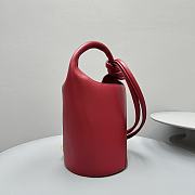 JACQUEMUS | Mini Knotted Bucket Bag Red - 4