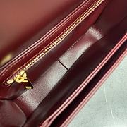 CELINE | Mini Triomphe Bag in shiny calfskin Burgundy - 6