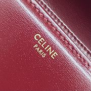 CELINE | Mini Triomphe Bag in shiny calfskin Burgundy - 3