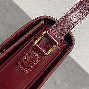 CELINE | Mini Triomphe Bag in shiny calfskin Burgundy - 4