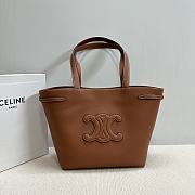 CELINE | SMALL CABAS ANAÏS CUIR TRIOMPHE in Grained calfskin tan - 1