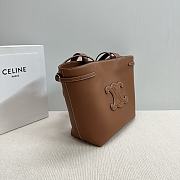 CELINE | SMALL CABAS ANAÏS CUIR TRIOMPHE in Grained calfskin tan - 5