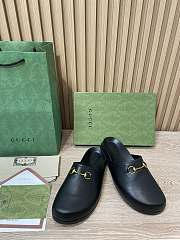 GUCCI | Horsebit Leather Black Sandals - 2