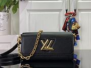 LOUIS VUITTON | Twist West Pochette Epi cowhide with grain black - 1