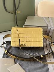 TOM FORD | Embrossed Crocodile Crossbody Gold  - 1