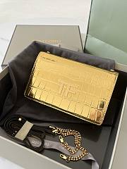 TOM FORD | Embrossed Crocodile Crossbody Gold  - 3