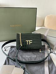 TOM FORD | Embrossed Crocodile Crossbody Green - 6