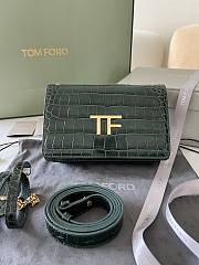 TOM FORD | Embrossed Crocodile Crossbody Green - 5