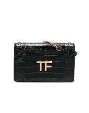 TOM FORD | Embrossed Crocodile Crossbody Black - 5