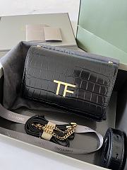 TOM FORD | Embrossed Crocodile Crossbody Black - 2