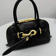 MIUMIU | Aventure nappa leather top-handle bag black - 6