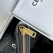 CELINE | TRIOMPHE COMPACT ZIPPERED WALLET IN SMOOTH CALFSKIN Black - 5