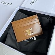 CELINE | Triomphe Card Holder In Brown - 1