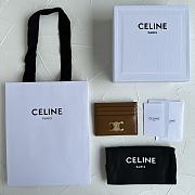 CELINE | Triomphe Card Holder In Brown - 3