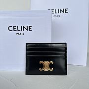 CELINE | Triomphe Card Holder In Black - 1