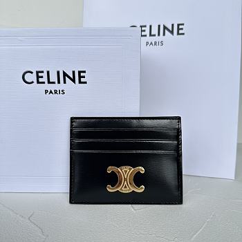 CELINE | Triomphe Card Holder In Black