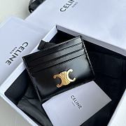 CELINE | Triomphe Card Holder In Black - 2