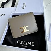 CELINE | Small Wallet Triomphe In Gray - 1