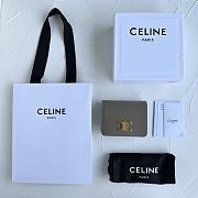 CELINE | Small Wallet Triomphe In Gray - 6