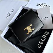 CELINE | Small Wallet Triomphe In Black - 1