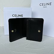 CELINE | Small Wallet Triomphe In Black - 5