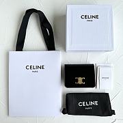 CELINE | Small Wallet Triomphe In Black - 4