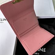 CELINE | COMPACT WALLET WITH COIN TRIOMPHE in Shiny calfskin Pink - 5