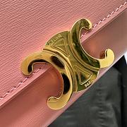 CELINE | COMPACT WALLET WITH COIN TRIOMPHE in Shiny calfskin Pink - 4