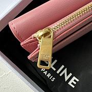 CELINE | COMPACT WALLET WITH COIN TRIOMPHE in Shiny calfskin Pink - 3