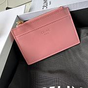 CELINE | COMPACT WALLET WITH COIN TRIOMPHE in Shiny calfskin Pink - 2