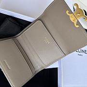 CELINE | COMPACT WALLET WITH COIN TRIOMPHE in Shiny calfskin Gray - 6