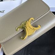 CELINE | COMPACT WALLET WITH COIN TRIOMPHE in Shiny calfskin Gray - 2