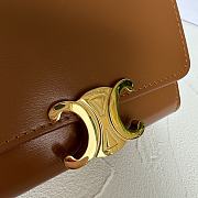 CELINE | COMPACT WALLET WITH COIN TRIOMPHE in Shiny calfskin Brown  - 4