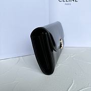 CELINE | Large Triomphe wallet in shiny calf leather Black - 6