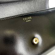 CELINE | Large Triomphe wallet in shiny calf leather Black - 3