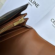 CELINE | Large Triomphe wallet in shiny calf leather  - 5