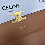 CELINE | Large Triomphe wallet in shiny calf leather  - 4