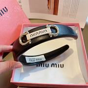 MIUMIU | handmade sheepskin headband black - 3