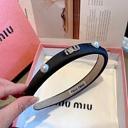 MIUMIU | style pleated letter headband - 6