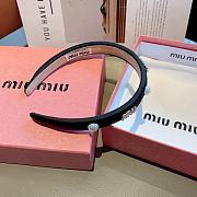 MIUMIU | style pleated letter headband - 3