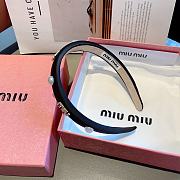 MIUMIU | style pleated letter headband - 2