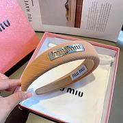 MIUMIU | twill leather custom headband  - 3