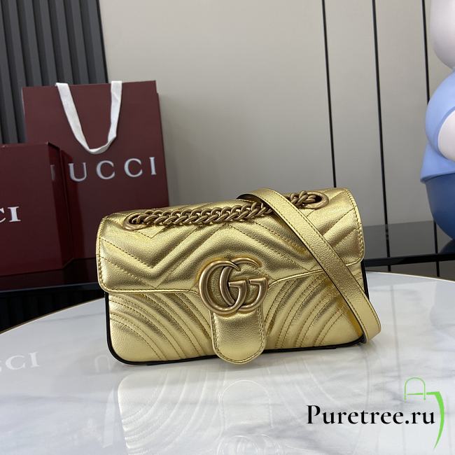 GUCCI | GG Marmont small shoulder bag gold - 1