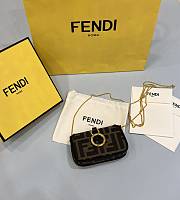 FENDI | Nano Baguette Super mini bag card Sheepskin  - 2