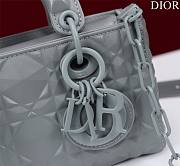 DIOR | Lady d-joy-micro Leather with Velvet shiny gray blue - 3