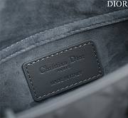 DIOR | Lady d-joy-micro Leather with Velvet shiny gray blue - 2